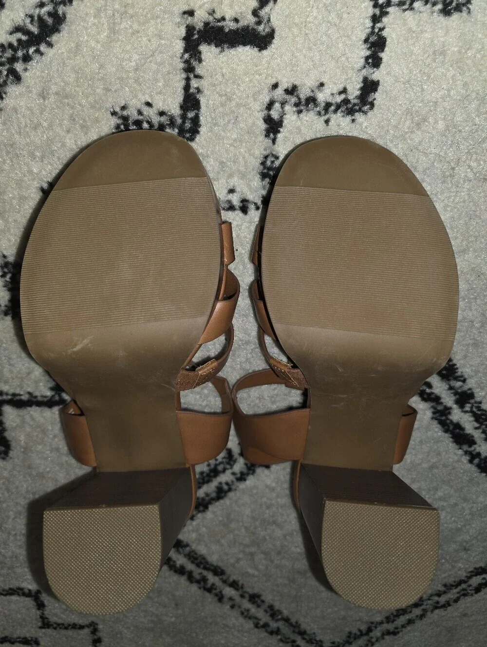 torrid Tan Leather Platform Strappy Heels